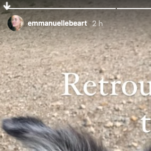 Emmanuelle Béart annonce avoir retrouvé son chiot, sur Instagram le 5 août 2021.