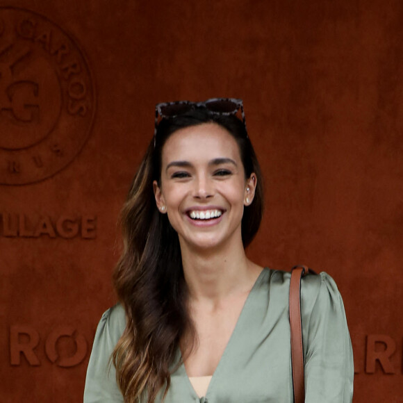 Marine Lorphelin au village lors des internationaux de France de tennis de Roland Garros à Paris, France, le 5 juin 2021. © Dominique Jacovides/Bestimage  Marine Lorphelin at the Roland Garros tennis tournament in Paris, France, on June 5th, 