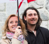 Lara Fabian et son mari Gabriel Di Giorgio assistent à la ducasse de Mons ou Doudou, une fête locale basée sur des traditions ancestrales qui a lieu tous les ans à Mons, en Belgique, le 22 mai 2016