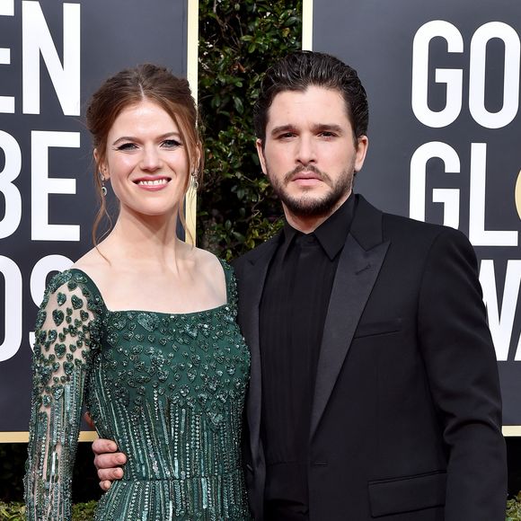 Rose Leslie et son mari Kit Harington - Photocall de la 77e cérémonie annuelle des Golden Globe Awards au Beverly Hilton Hotel à Los Angeles.