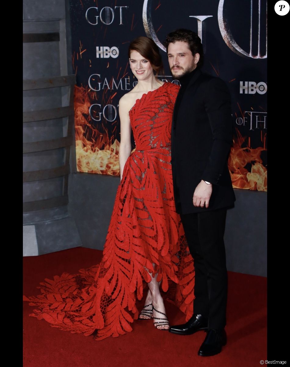 Kit Harrington et sa femme Rose Leslie à la première de "Game of Thrones - Saison 8" au Radio City Music Hall à New York, le 3 avril 2019.