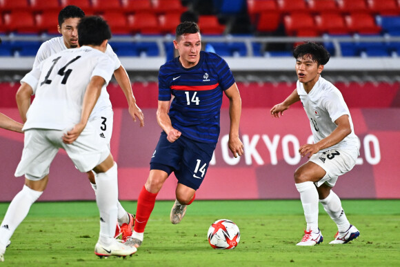 Florian Thauvin lors du match Japon - France aux Jeux Olympiques 2020. Tokyo, le 28 juillet 2021.