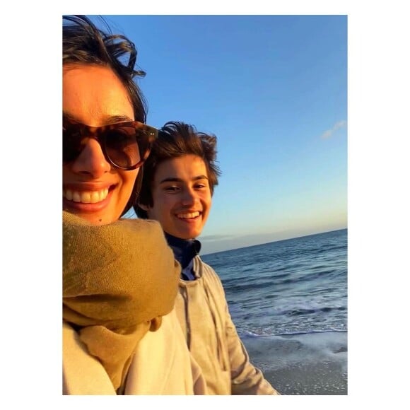 L'actrice britannique Gabriella Wright et son fils Michael-Sean Klemeniuk sur Instagram, mars 2021.