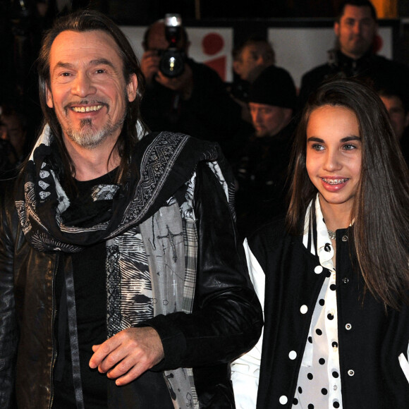 Florent Pagny et sa fille Ael - 15eme edition des NRJ Music Awards au Palais des Festivals a Cannes.