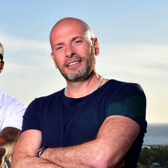 Exclusif - Shurik'n et Akhenaton du groupe I AM entourent Mat Bastard - Enregistrement de l'émission de télévision "Du son sur les toits" à Marseille © Bruno Bebert / Bestimage 