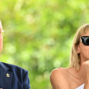 Exclusif - Le prince Albert II de Monaco et la princesse Charlene durant le 1er jour du Tour de France 2020 à Nice, le 29 août 2020. Un tour de France placé sous des mesures sanitaires strictes en période de COVID-19. © Bruno Bebert / Bestimage