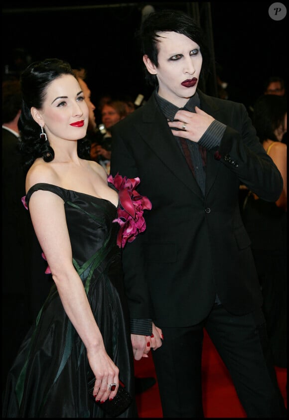 Dita von Teese et Marilyn Manson au Festival de Cannes en 2006. © Guillaume Gaffiot/Bestimage