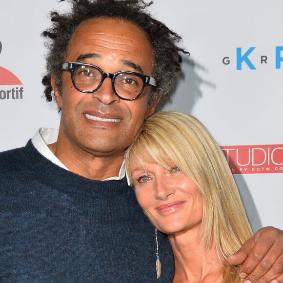 Yannick Noah et sa compagne Isabelle Camus - Soirée de gala des 20 ans de l'association "Fête le Mur" de Yannick Noah au Chalet des Iles à Paris le 9 novembre 2016. © Coadic Guirec/Bestimage