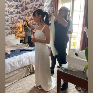 Pauline Ducruet a créé une robe de mariée Alter Designs pour une amie, sur Instagram le 27 août 2021.
