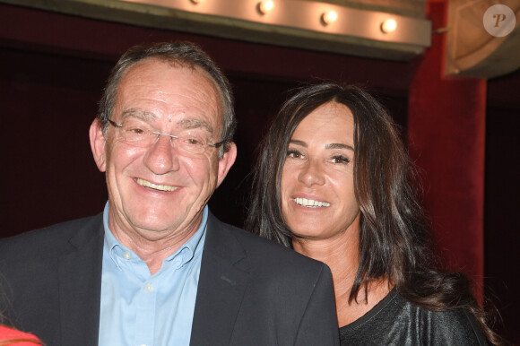 Jean-Pierre Pernaut et sa femme Nathalie Marquay - Les célébrités lors de la générale de la pièce de théâtre "La Tête Dans Les Etoiles" au Théâtre de la Gaîté-Montparnasse à Paris, France, le 24 mai 2018. © Coadic Guirec/Bestimage