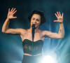 La française Barbara Pravi chante "Voila" lors des répétitions pour la finale de l'Eurovision au stade Ahoy à Rotterdam