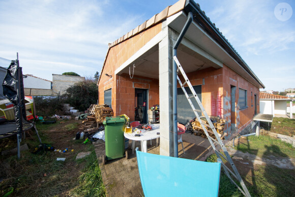 La maison en construction de Delphine Jubillar (Aussaguel) , disparue sans laisser de traces depuis le 16 décembre 2020 à Cagnac les Mines dans le Tarn.Le 7 janvier 2021 © Frédéric Maligne / Bestimage