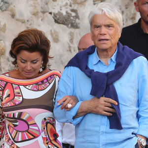 Bernard Tapie et sa femme Dominique à Saint-Tropez. Le 15 juillet 2020.