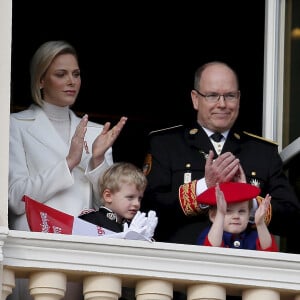 La famille princière de Monaco lors de la Fête nationale monégasque à Monaco. Le 19 novembre 2019 © Dylan Meiffret / Nice Matin / Bestimage