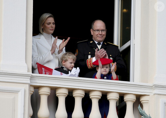 La famille princière de Monaco lors de la Fête nationale monégasque à Monaco. Le 19 novembre 2019 © Dylan Meiffret / Nice Matin / Bestimage