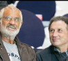 Jean-Paul Belmondo et Michel Drucker à un match opposant le PSG à l'OM, au Parc des Princes © Guillaume Gaffiot/Bestimage