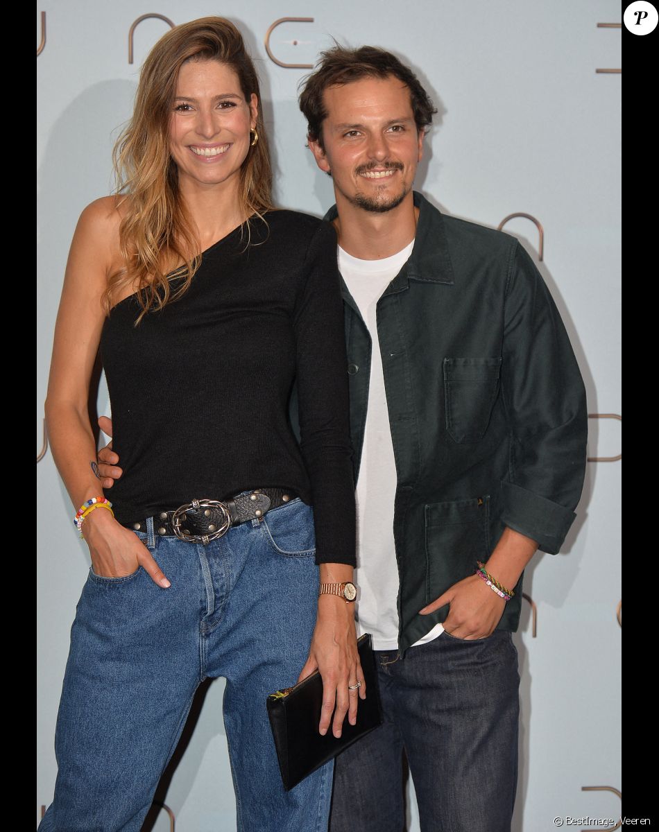 Juan Arbelaez et sa femme Laury Thilleman - Projection du film "Dune" au cinéma Le Grand Rex à Paris, le 6 septembre 2021. © Veeren/Bestimage