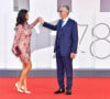 Veronica Berti, son mari Andrea Bocelli - Tapis rouge du film "La Caja" lors du festival international du film de Venise (La Mostra), , le 6 septembre 2021.