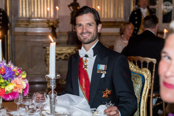 Le prince Carl Philip - Banquet d'Etat au Palais Royal de Stockholm à l'occasion de la visite d'Etat du président allemand et de son épouse en Suède, le 7 septembre 2021. 