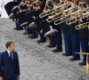 Emmanuel Macron - Hommage national rendu à Jean-Paul Belmondo aux Invalides. Le 9 septembe 2021. @ David Niviere/ABACAPRESS.COM