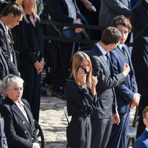 Emmanuel Macron et son épouse Brigitte Macron - Hommage national rendu à Jean-Paul Belmondo aux Invalides. Le 9 septembe 2021. @ David Niviere/ABACAPRESS.COM