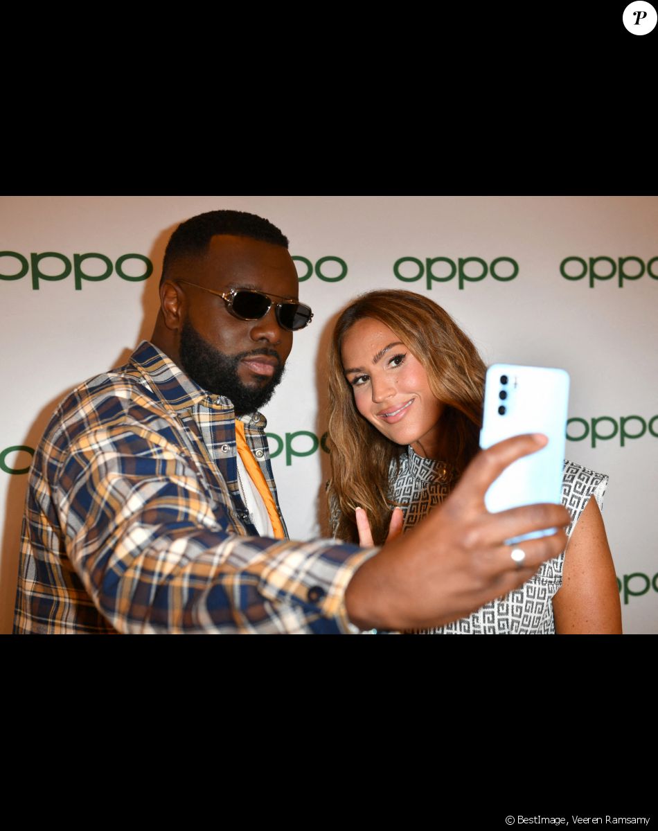 Gims et Vitaa au lancement de la nouvelle Série OPPO Reno6 5G à Paris le 9 Septembre 2021. © Veeren Ramsamy / Bestimage