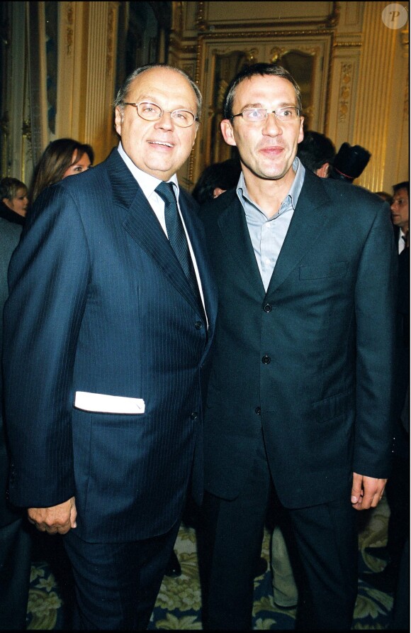 Julien Courbet et Gérard Louvin au Ministère de la Culture à Paris.
