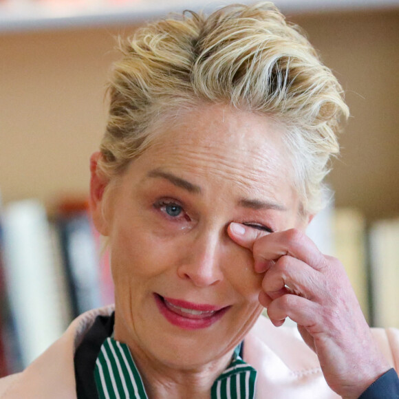 L'actrice américaine Sharon Stone, dévastée et fière suite à la mort de son neveu, River. © Patrice Lapoirie/Nice Matin/bestimage