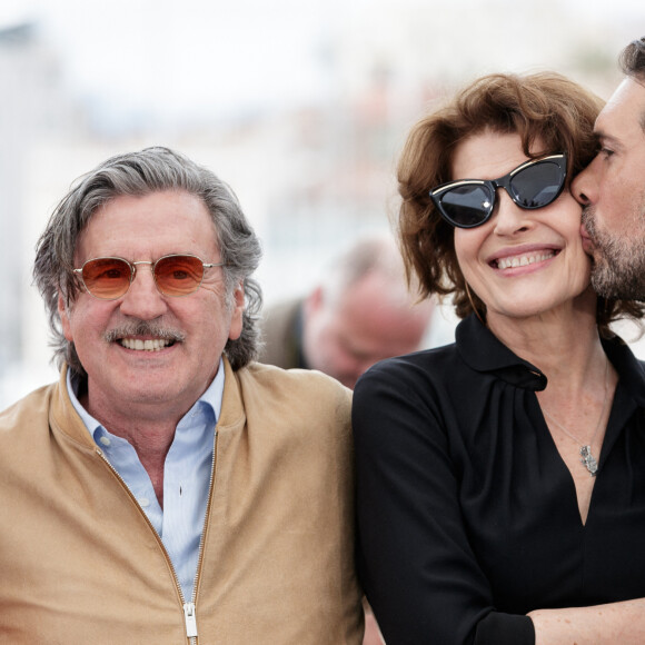 Daniel Auteuil, Fanny Ardant, Nicolas Bedos - Photocall du film "La belle époque" lors du 72e Festival de Cannes. Le 21 mai 2019. © Jacovides-Moreau / Bestimage