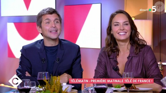 Julia Vignali et Thomas Sotto dans "C à Vous", le 17 septembre 2021.