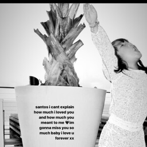 Joy Hallyday rend hommage à Santos sur Instagram. Le 19 septembre 2021.