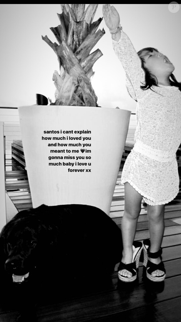 Joy Hallyday rend hommage à Santos sur Instagram. Le 19 septembre 2021.