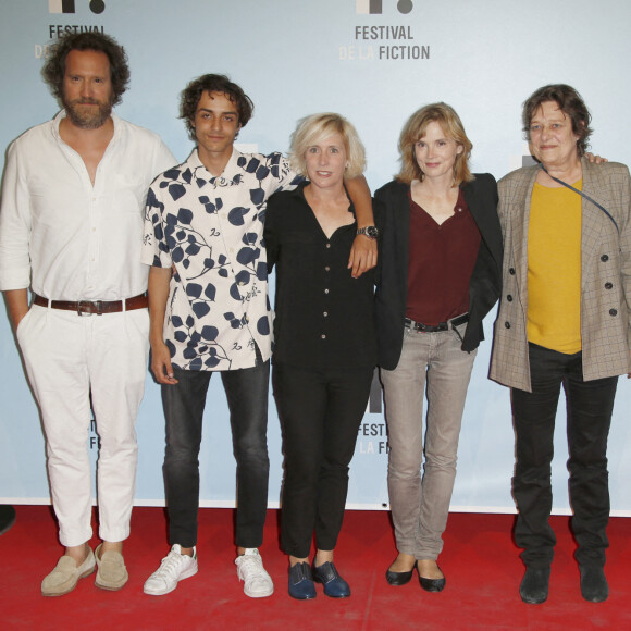 Hubert Delattre, Moncef Farfar, Andréa Bescond, Isabelle Carré, Marie Berto - Soirée de clôture du Festival de la Fiction de La Rochelle. Le 18 septembre 2021 © Christophe Aubert via Bestimage