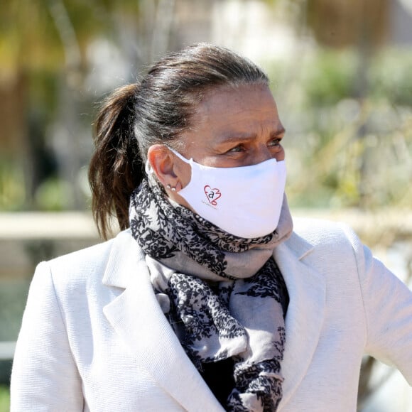 Exclusif - La princesse Stéphanie de Monaco la présentation du nouveau maillot de l'équipe cycliste des Carabiniers du Prince en soutien à l'association Fight Aids Monaco au Fairmont Hotel, à Monaco. © Jean-François Ottonello/Nice Matin/Bestimage