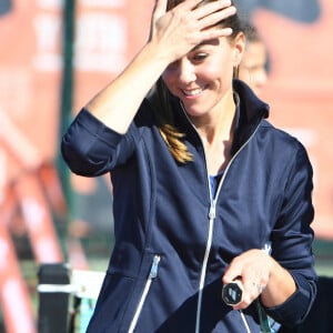Catherine (Kate) Middleton, duchesse de Cambridge lors d'un événement organisé par le programme LTA Youth, au National Tennis Center de Londres, Royaume Uni, le 24 septembre 2021.