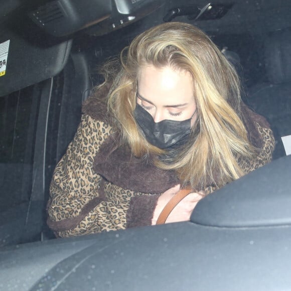 Exclusif - Adèle et son compagnon Rich Paul à la sortie du restaurant "Wallys" à Beverly Hills le 22 septembre 2021.