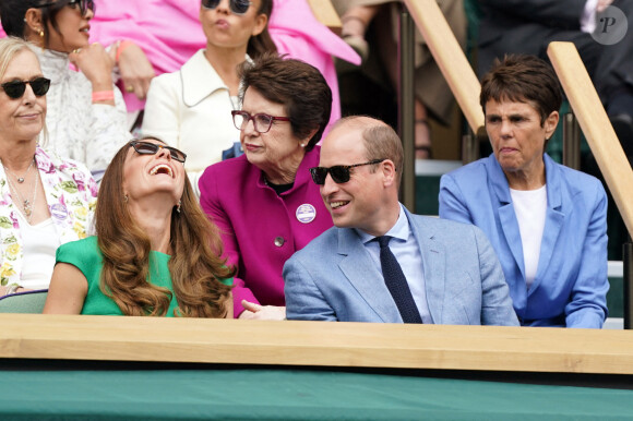 Le prince William, Kate Middleton - Tribunes du tournoi de tennis de Wimbledon au All England Lawn Tennis and Croquet Club à Londres, Royaume Uni, le 10 juillet 2021.