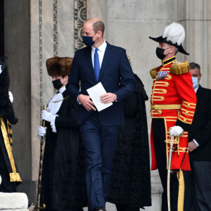 Le prince William, duc de Cambridge, assiste au 73e anniversaire du National Health Service à la cathédrale St Paul à Londres, le 5 juillet 2021.