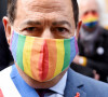 Exclusif - Jean-Luc Romero lors de la journée internationale contre l'homophobie et la transphobie à Paris le 17 mai 2021. © Alain Apaydin / Bestimage