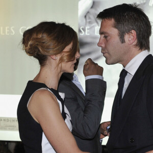 La Princesse Clotilde de Savoie (Clotilde Courau) et le Prince Emmanuel Philibert de Savoie - 50e Edition du MipTV à Cannes, le 8 avril 2013.