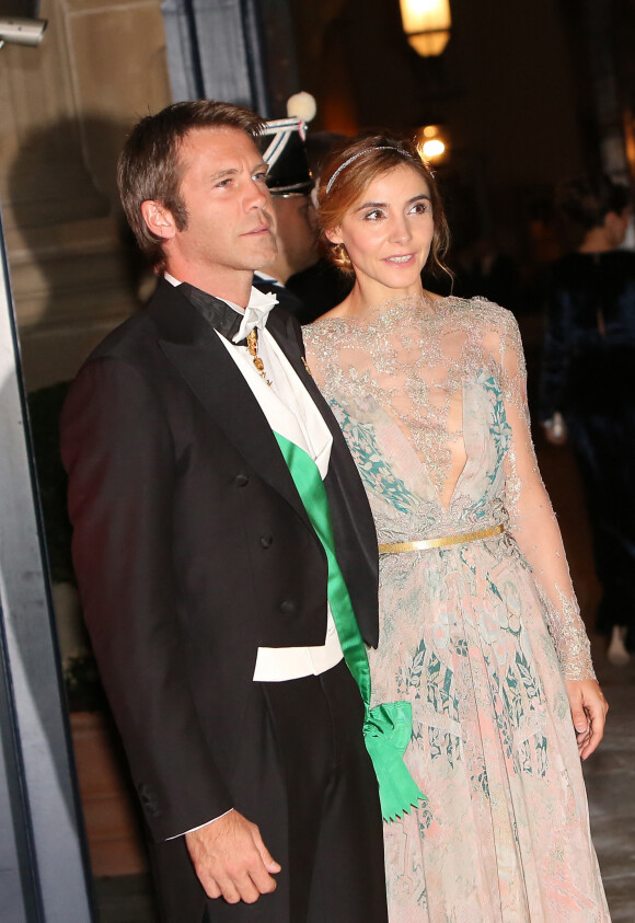 Le prince Emmanuel Philibert de Savoie et la princesse Clotilde de Savoie (Clotilde Courau) - Dîner de gala organisé au Palais Grand-Ducal.