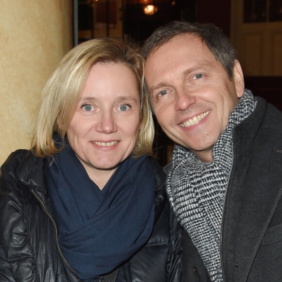 Thomas Hugues et sa femme Isabelle Roche à la générale du woman show "Vive Demain !" de Michèle Bernier au théâtre des Variétés à Paris le 28 janvier 2019. © Coadic Guirec/Bestimage