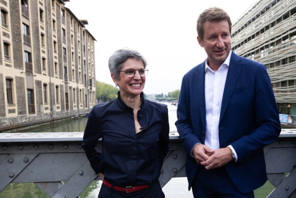 Sandrine Rousseau et Yannick Jadot à Paris dans le quartier de Belleville le 19 septembre 2021