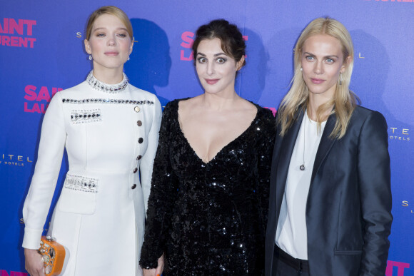 Léa Seydoux, Amira Casar et Aymeline Valade - Avant-première du film "Saint Laurent" au Centre Georges Pompidou à Paris le 23 septembre 2014.