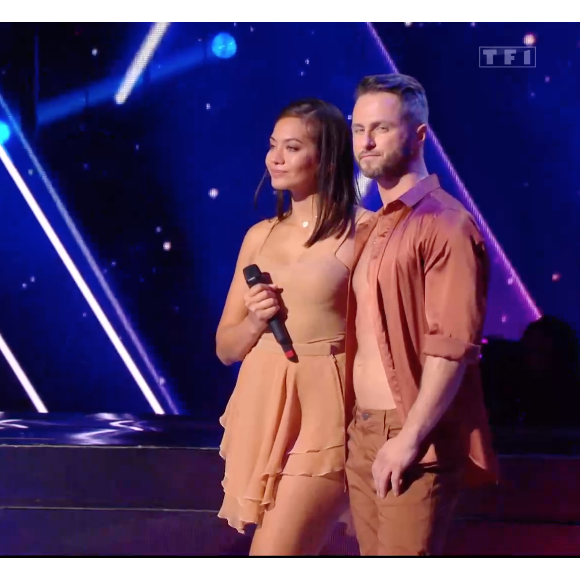 Vaimalama Chaves en larmes dans Danse avec les stars, le 1er octobre 2021.
