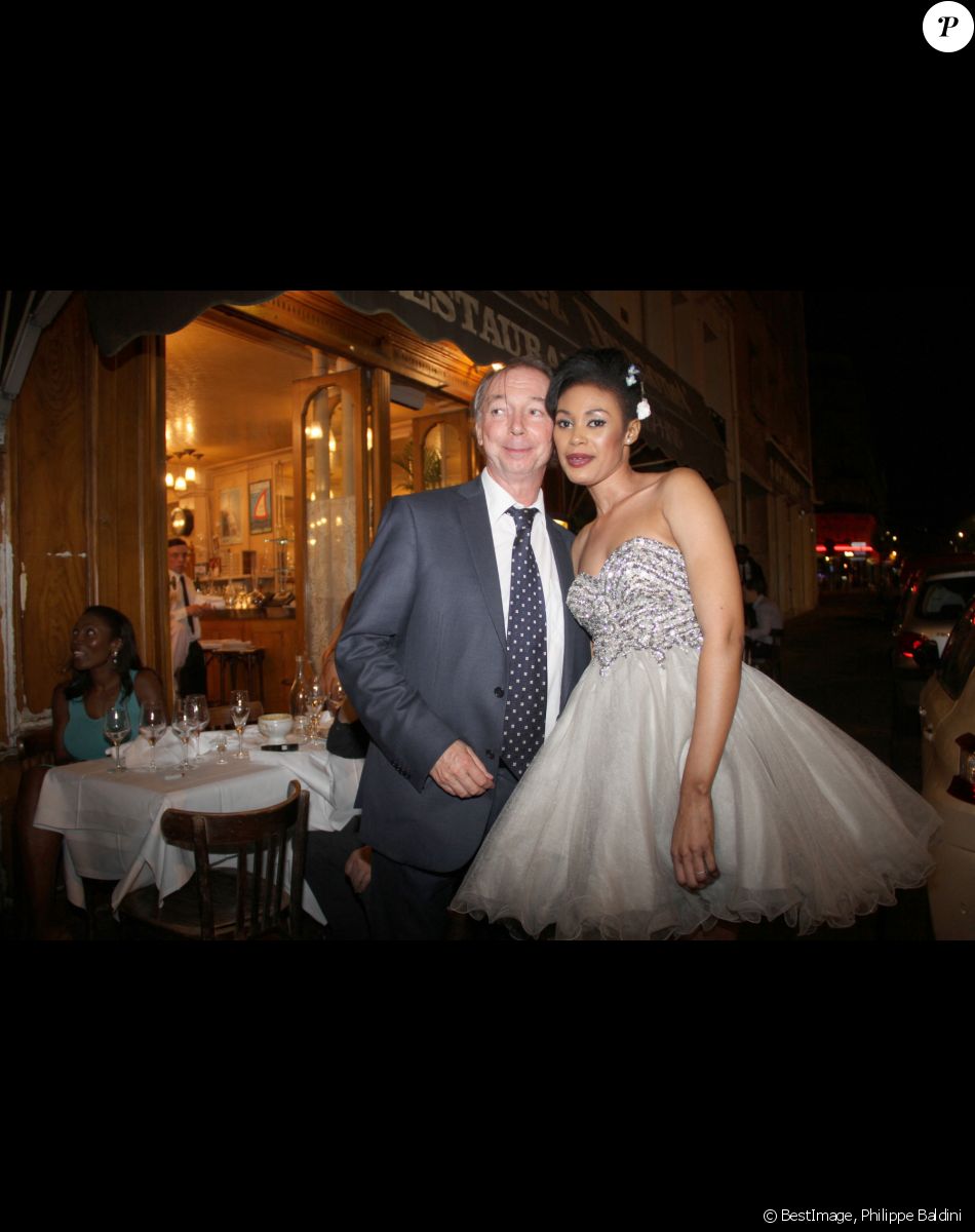 Exclusif - Philippe Chevallier et sa femme Tiffany - Le dîner du mariage de Philippe Chevallier et Tiffany au restaurant Joséphine "Chez Dumonet" à Paris le 26 juillet 2016. © Philippe Baldini/Bestimage