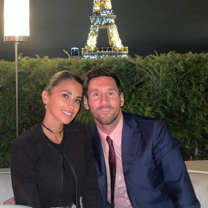 Lionel Messi et son épouse Antonela Roccuzzo à Paris. Le 1er septembre 2021.