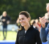 Le prince William, duc de Cambridge, et Catherine (Kate) Middleton, duchesse de Cambridge, visitent le clud de Rugby, City of Derry R.F.C. à Londonderry, Royaume Uni, le 29 septembre 2021.