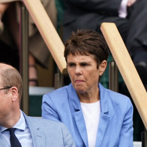 Le prince William, duc de Cambridge, et Catherine (Kate) Middleton, duchesse de Cambridge, dans les tibunes du tournoi de tennis de Wimbledon au All England Lawn Tennis and Croquet Club à Londres, Royaume Uni, le 10 juillet 2021.