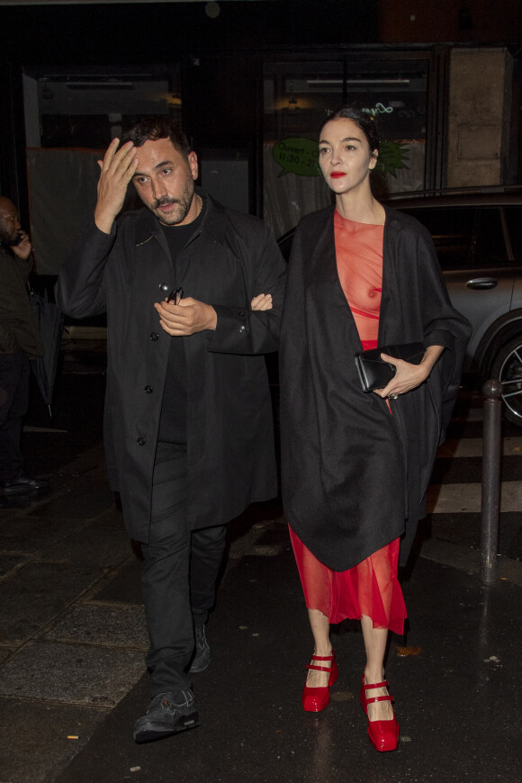 Riccardo Tisci et Mariacarla Boscono à la soirée Seventy One Gin au restaurant Lapérouse. Paris, France, le 2 octobre 2021. © Tiziano Da Silva-Pierre Perusseau/Bestimage